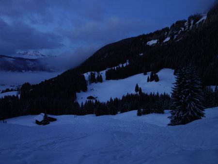 Descente sur la Leutaz.