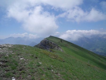 Sur la crête, regard arrière.