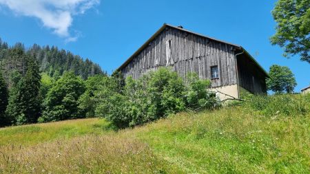 On arrive aux chalets «Sur le Creux»