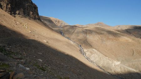 Vue arrière en fin de parcours.