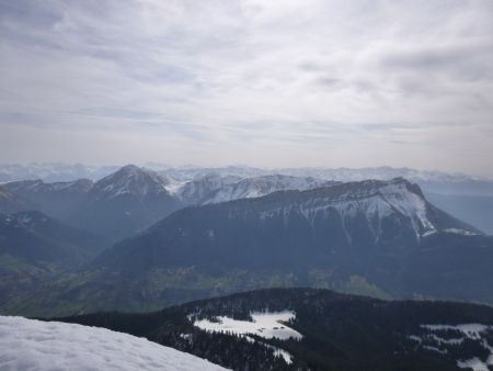 Panorama, le Pécloz et les 4 AR (Armenaz, Arces, Arlicots, Arclusaz).