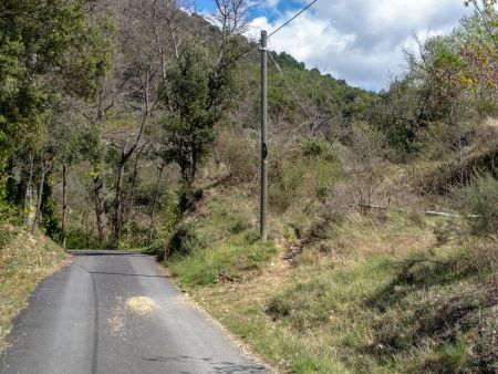 Début du sentier à droite.