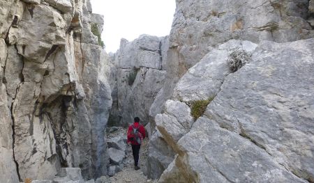 Le couloir rocheux du Vallon Mestrallet